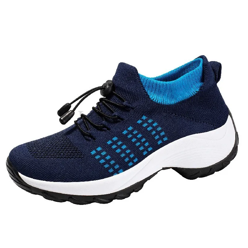 Nuovi modelli di scarpe da donna in rete, per turismo all'aperto, sportive, con suole spesse, maniche traspiranti, calzini e comode scarpe singole_voghion.com