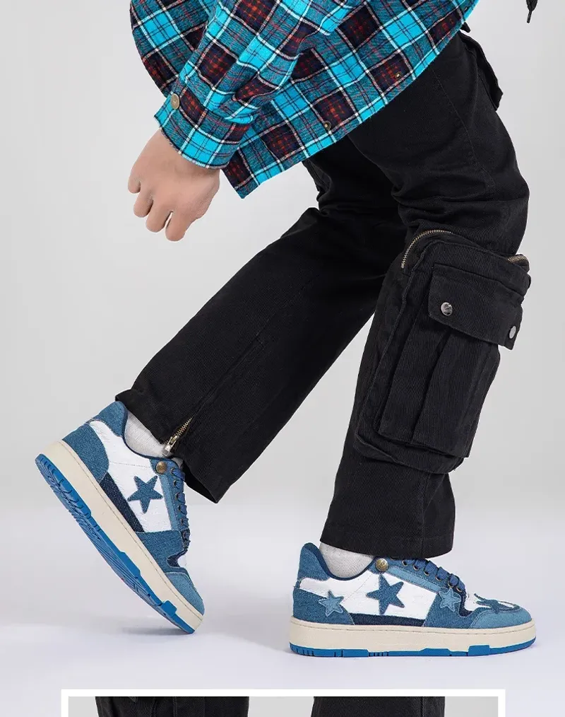 Modische Basketball-Sneakers: bequeme Casual-Sportschuhe mit weichen Sohlen_voghion.com