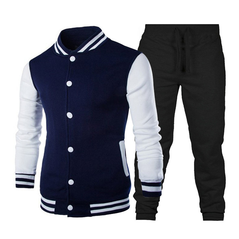 Neues personalisiertes Baseballtrikot für Herren im Herbst und Winter, Set mit Strickjacke und Slim Fit-Jacke, sportlicher Trend_voghion.com