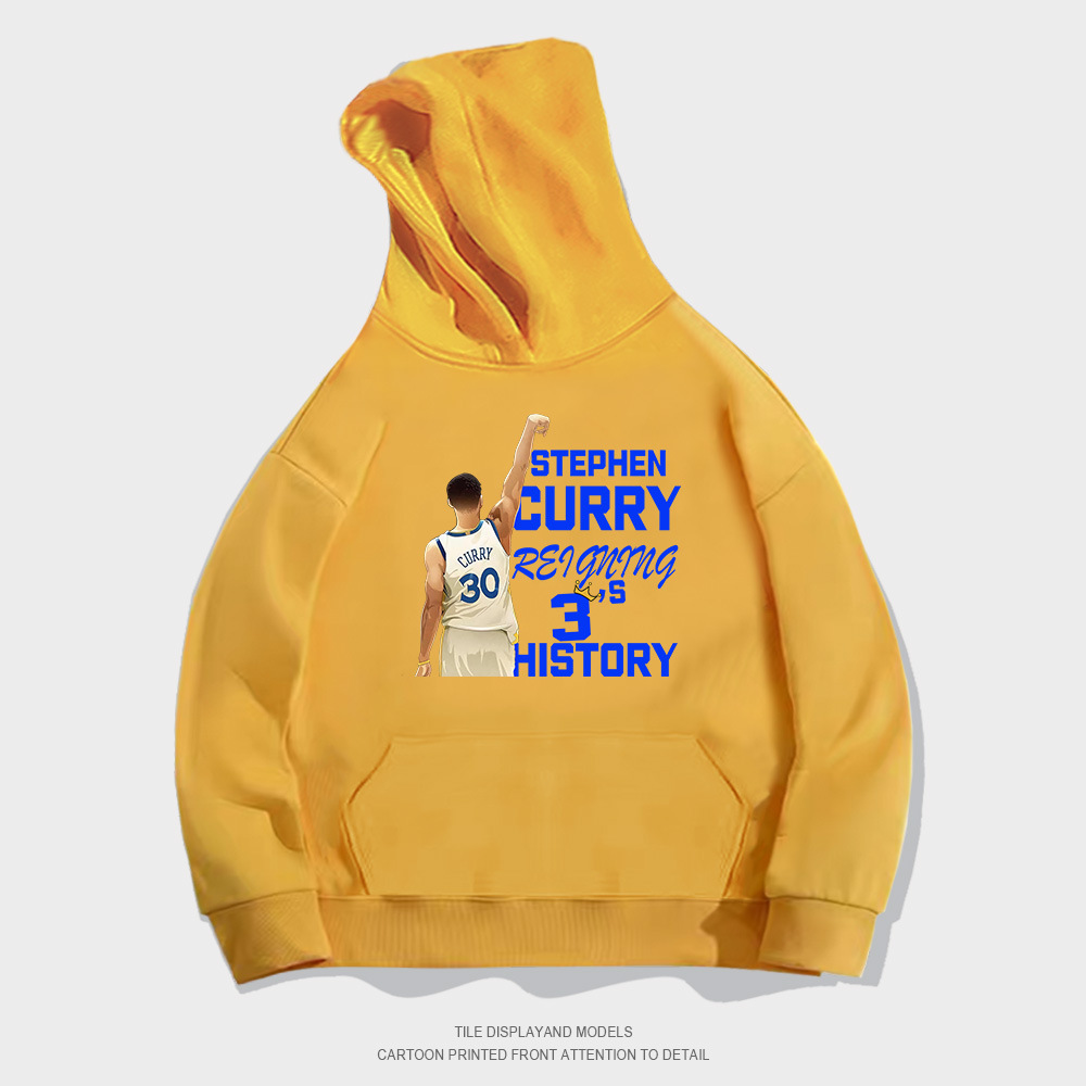 Y Basketball Star Curry Three Point King Felpa con cappuccio Set Copricapo Trendy Largo Manica lunga Sport e Casual Esterno_voghion.com