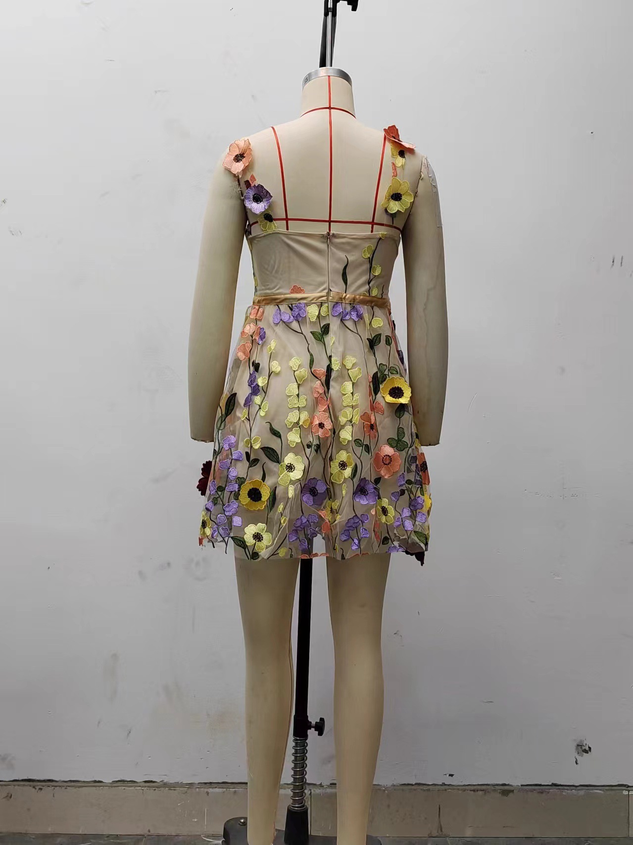 Women's three-dimensional flower embroidery hip sexy dress_voghion.com