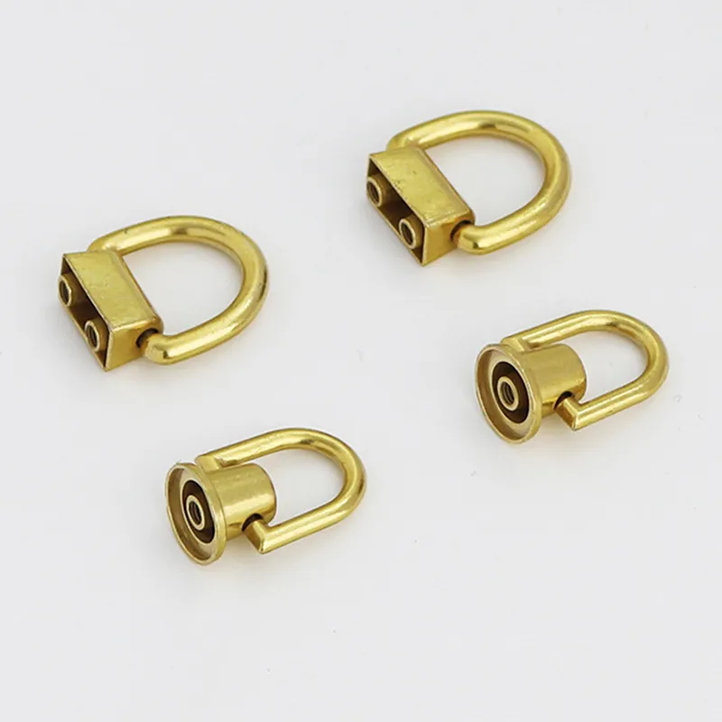 1pcs Metal D-ring Bag Connector Anchor Buckles Arch Bridge With Screws Hanger Hooks Bags Belts Strap Leather Crafts_voghion.com