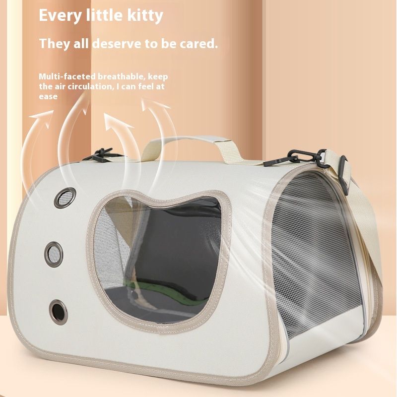 Haustiertasche, tragbare Tasche zum Ausgehen, Umhängetasche fürs Auto, kleine Hunde, atmungsaktiv, große Kapazität,_voghion.com