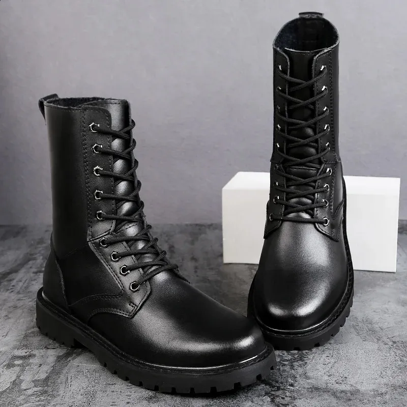Herren Winter Stiefel Aus Leder Wasserdicht Warm Gefüttert_voghion.com