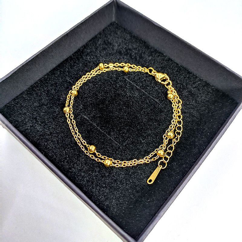 1 Stück doppellagiges 1 mm Satelliten-Frauen-Sommer-Fußkettenarmband Mode-Fußriemen-Schmuck_voghion.com
