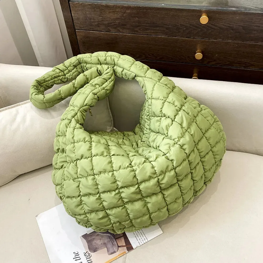 Gesteppte Nylon Schultertasche Tote Bag Und Crossbody Tasche_voghion.com