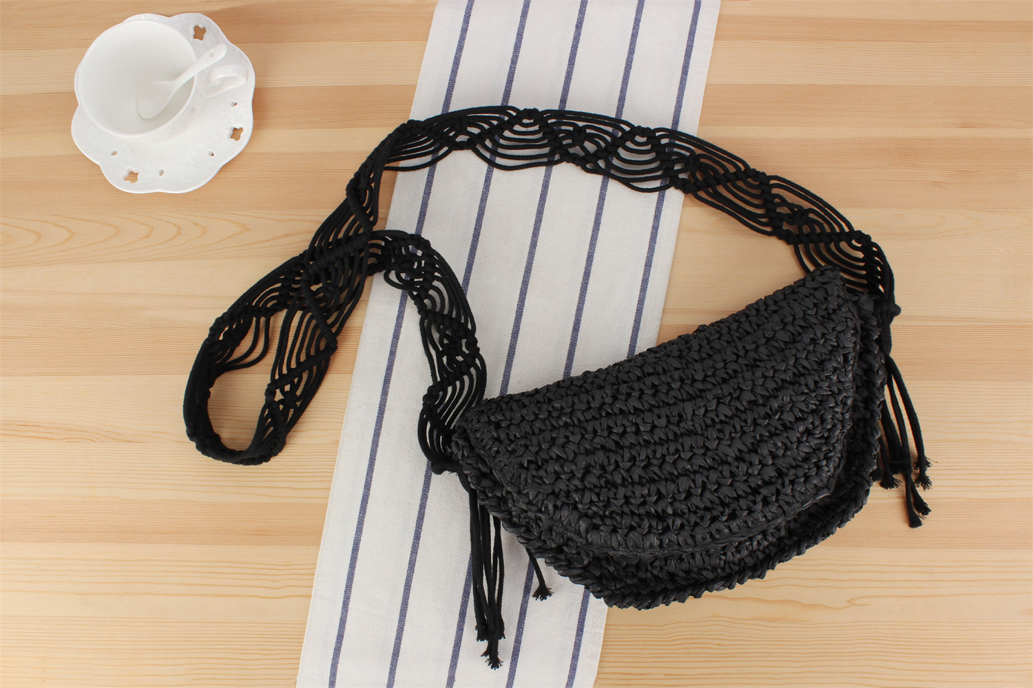 Damenmode Einzel-Schulter-Strohtasche pastoralen Stil Strandtasche_voghion.com