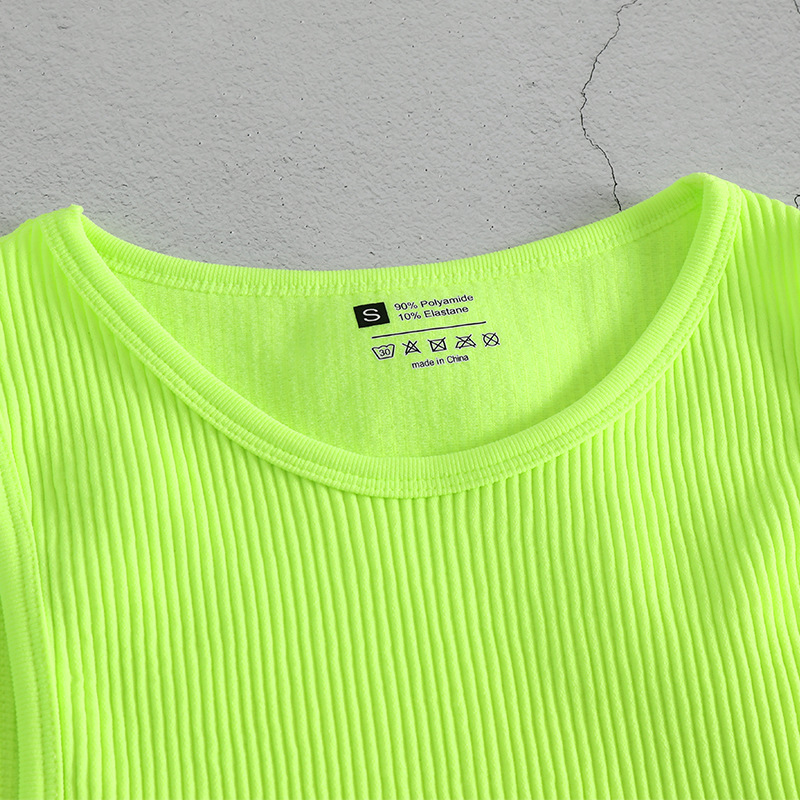 Costum de yoga nou, fără mâneci, dintr-o bucată, culoare solidă, culoare strălucitoare, sport, vestă confortabilă, chiloți dintr-o bucată, acum_voghion.com
