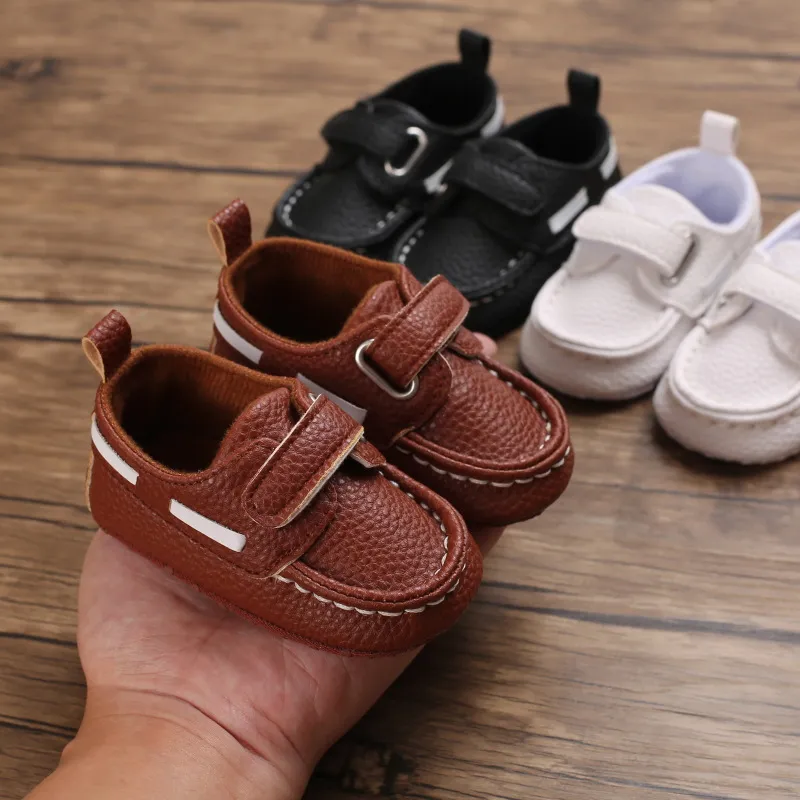 Little Kid Cuir Bébé Antidérapant Fond Souple Bébé Unisexe Décontracté Littlesprouts Nouveau-Né Tout-Petit Premiers Marcheurs Berceau_voghion.com