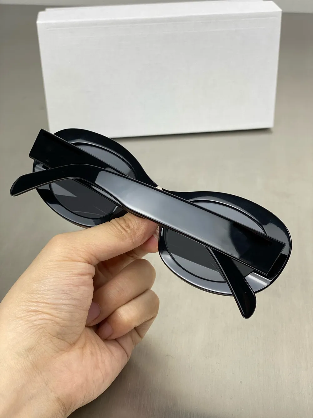 Sonnenbrille Frankreich Vintage für Frau Designer Sexy Cat Eye G Oval Acetat Schutzbrille Autofahren Damen_voghion.com