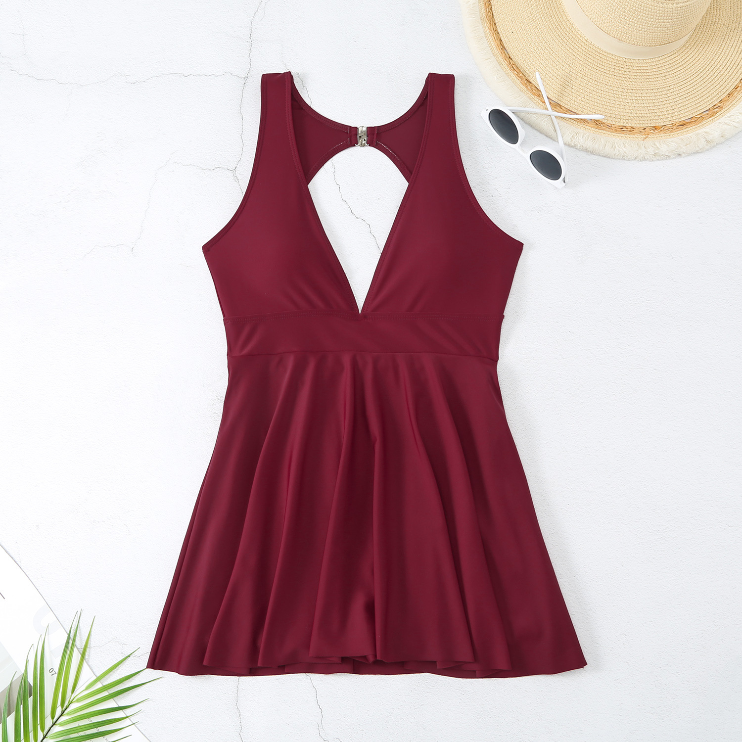 2024 New Solid Color One Piece Women's Sexy Swimsuit_voghion.com