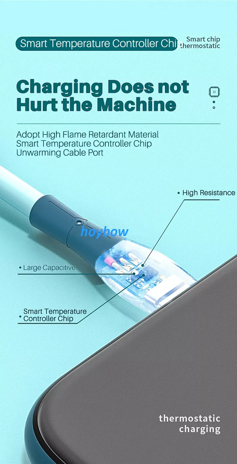 3A Liquid Silicone Super Fast Charge Micro USB Type C For Samsung Huawei Xiaomi One Plus Charging Wire Data Cable_voghion.com
