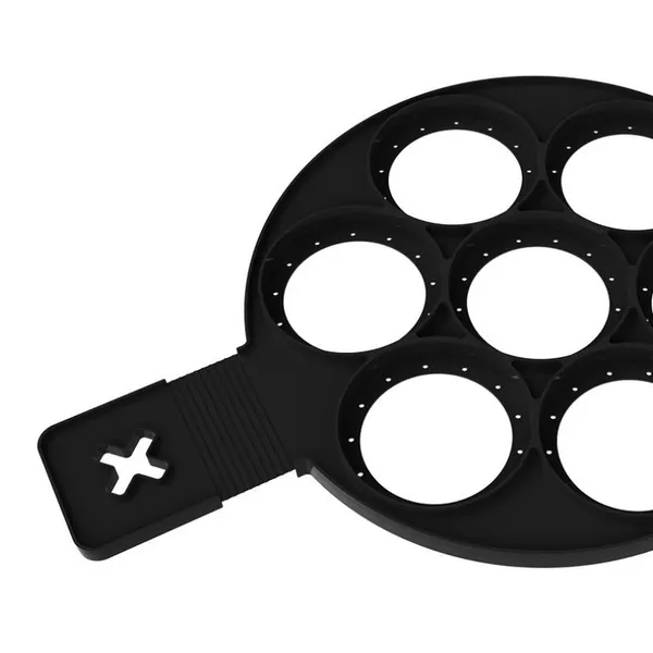 Moule à œufs au plat en silicone à 7 trous, moule à crêpes, moule à omelette antiadhésif, accessoires de cuisine_voghion.com