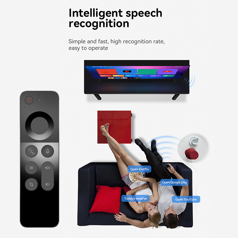 Smart Wireless 2,4G Air Mouse Tastatur für TV-Box Gyroskop Sprachfernbedienung PC Computer IR Lerncontroller Ersatz_voghion.com