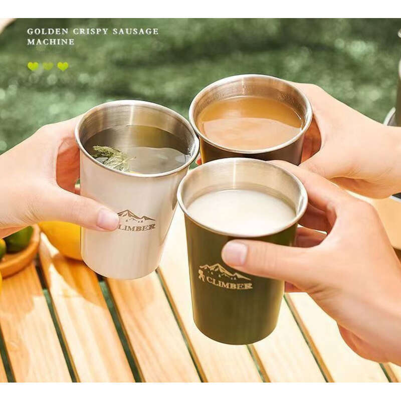 【 8603 People Reviews 】 Outdoor Camping Picnic Portable 304 Stainless Steel Water Cup, New Coffee Juice High Aesthetic_voghion.com