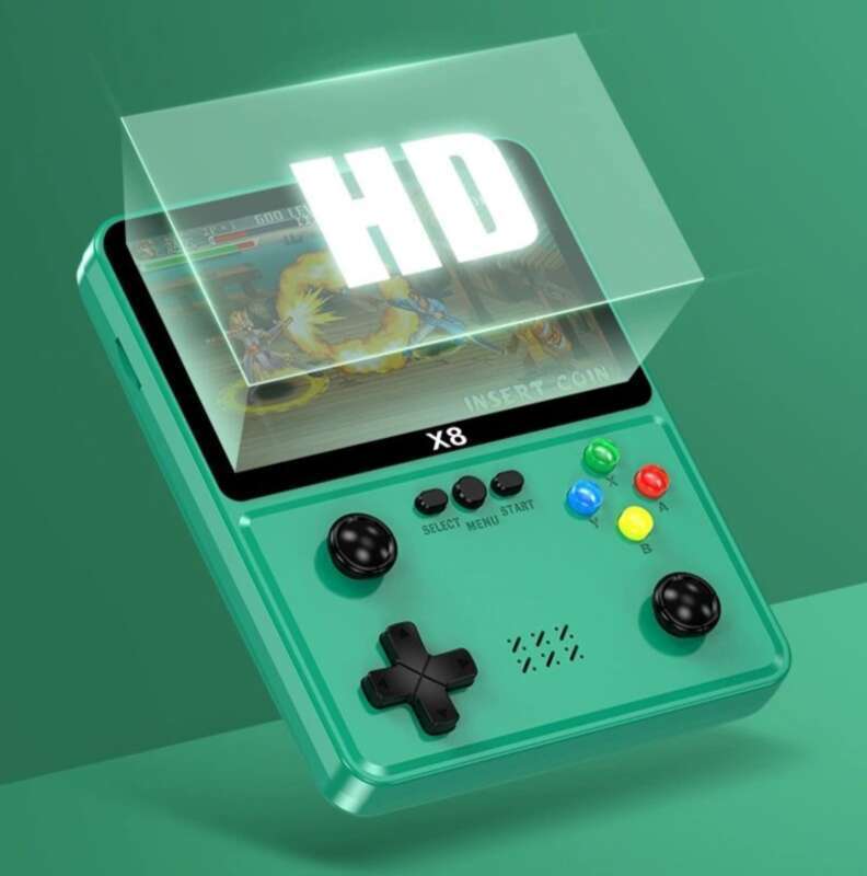 New 2024 Handheld Joystick Large Screen Nostalgic Childhood Dual Machine Rechargeable Arcade Premium Game Console_voghion.com