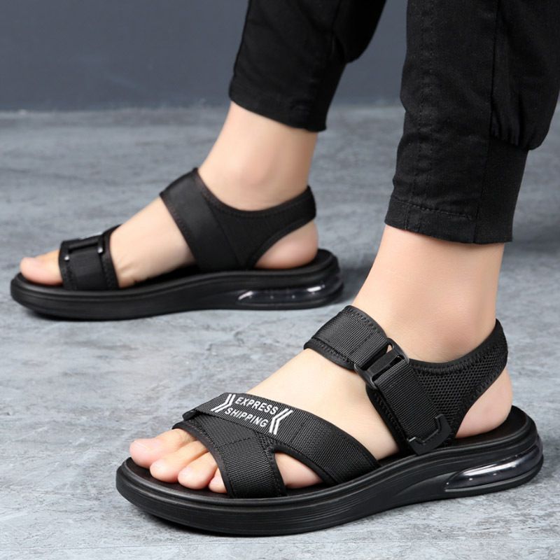 Spring/Summer Sandals, Men's Summer New Soft Sole Beach Shoes, Mesh Air Cushion Sole, Cool Slippers, Breathable Hollow_voghion.com