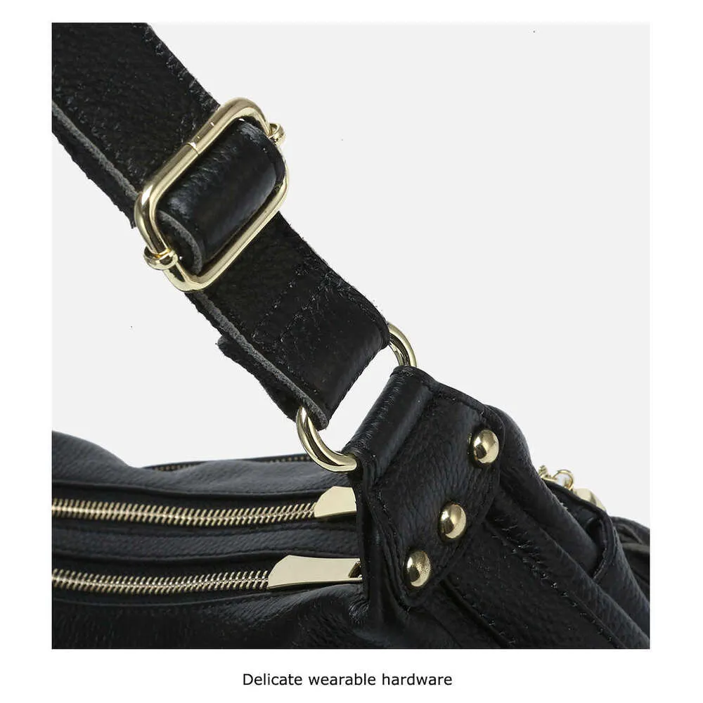 Zency 100% ægte læder moderigtig dameskuldertaske med kvast høj kvalitet hobos elegante dame crossbody-tasker sort_voghion.com