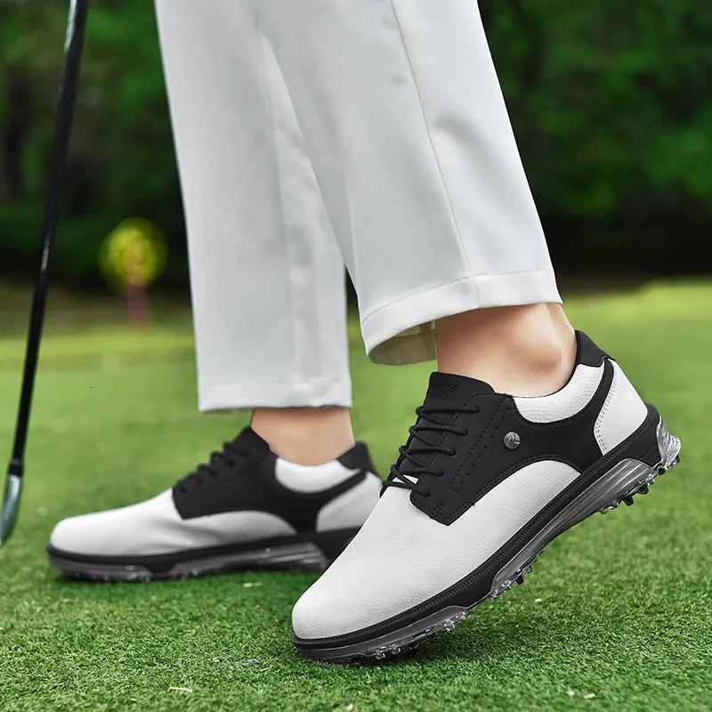 Αδιάβροχα παπούτσια Golfer Sport Man Ankle Golf Sneaker Είδη παπουτσιών γκολφ Παπούτσια γκολφ Αντιολισθητικά άνετα παπούτσια για περπάτημα μαύρο 240_voghion.com