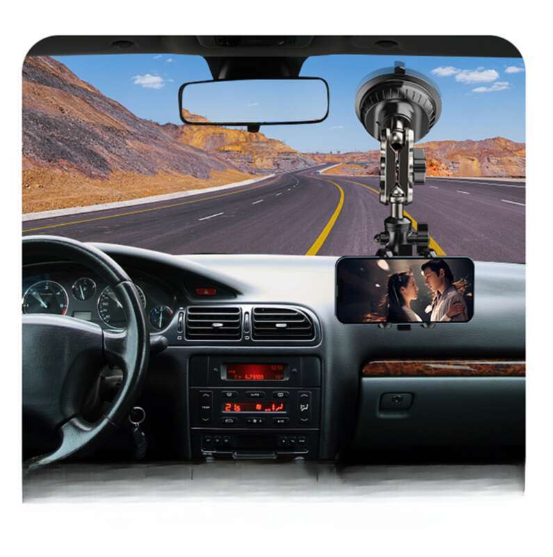 Suport de telefon pentru fotografie montat în mașină, Unghi de vizualizare auto, Ventuză DJI Gopro, Cameră video cu mișcare, Dispozitiv Pan Tilt_voghion.com