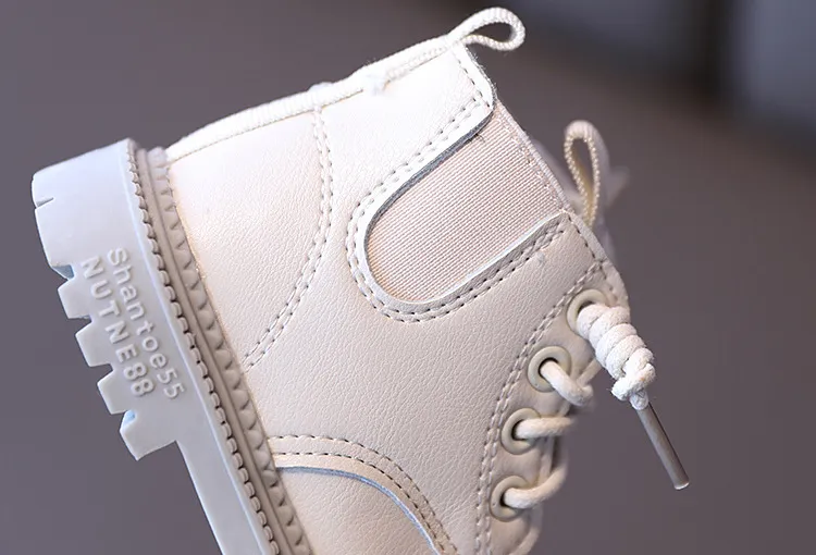 Kids Leather Waterproof Children Sneakers for Baby Girls Boots Toddler Boys Shoes Happysteps School Party Size_voghion.com