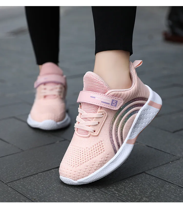 Happysteps Kinder Laufschuhe für Mädchen, Kleinkinder, atmungsaktiv, weich, rutschfest, Sportschuhe für Jugendliche, groß_voghion.com
