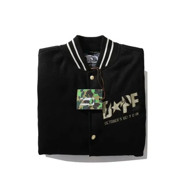 Designer Baseball Jacket For Men Embroidered Cotton Coat_voghion.com