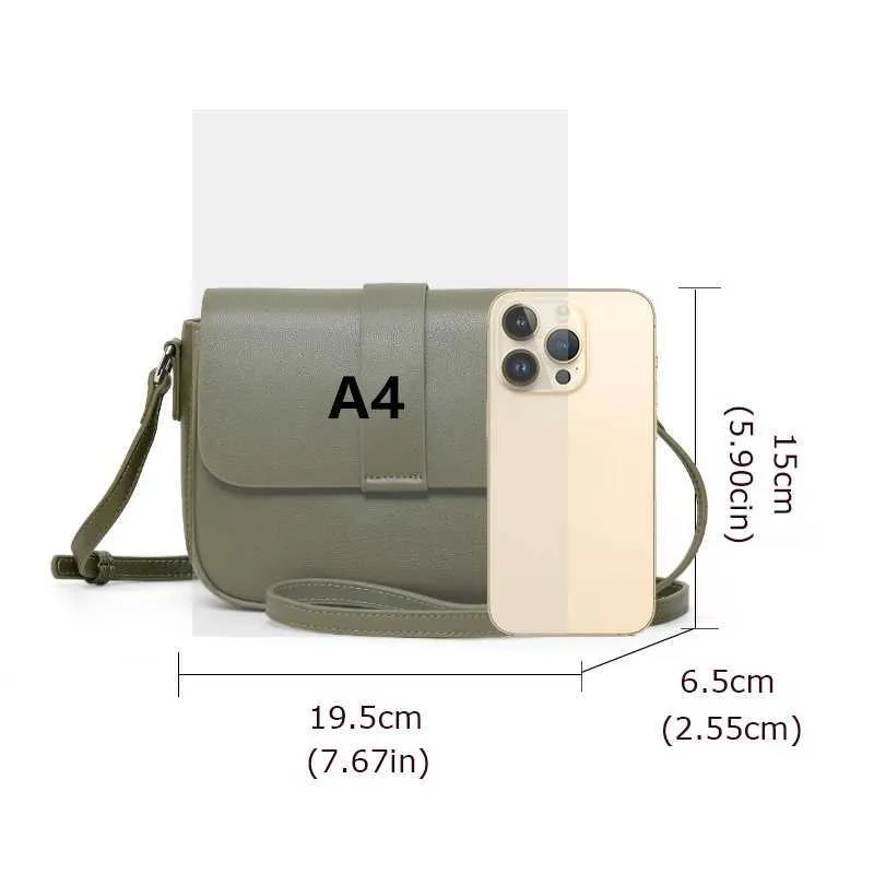 Aidrani Umhängetasche aus echtem Leder für Damen, 100 % weiches Rindsleder, stilvolle und schlichte quadratische Schultertasche, ba241216C241217_voghion.com