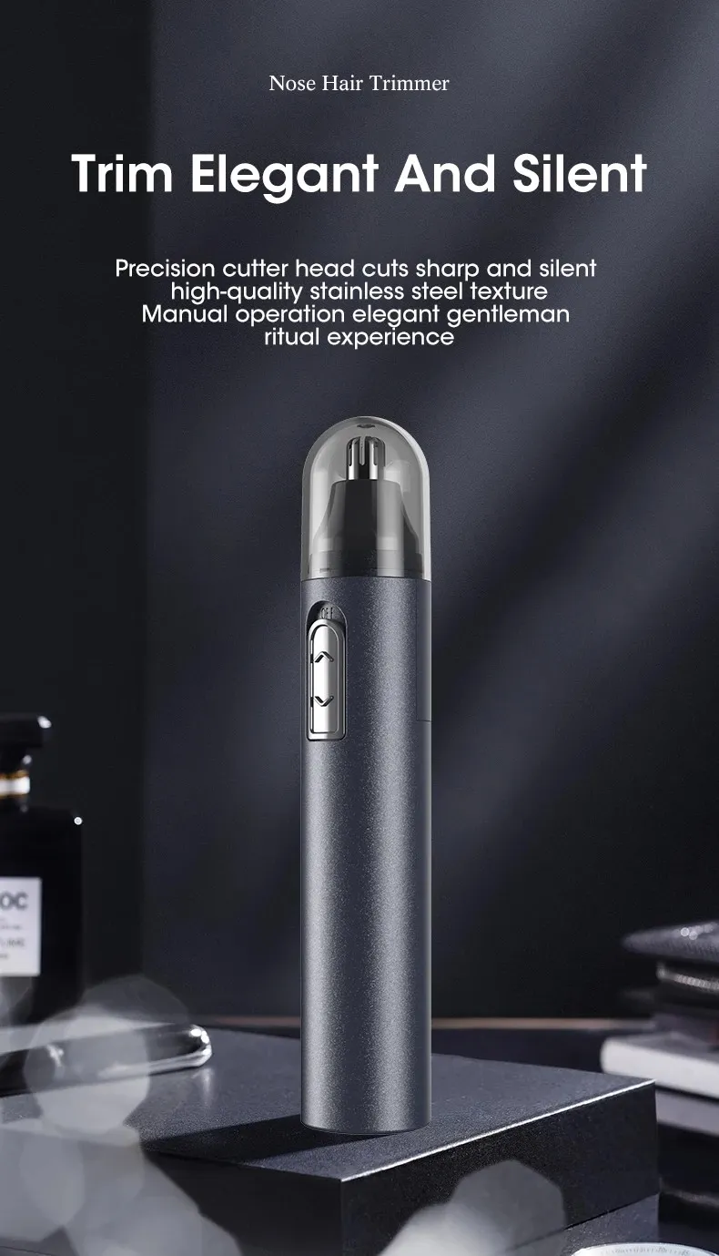 Metal Nose Trimmer - Battery Operated_voghion.com