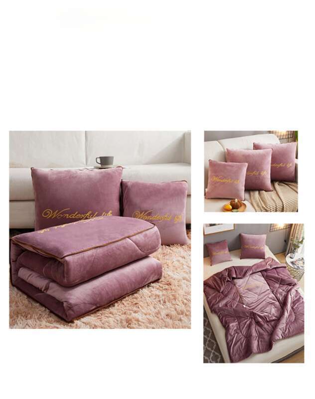 Thick Winter Pillow, Dual-purpose Crystal Fleece Blanket, Cushion, Sofa, Nap Pillow_voghion.com