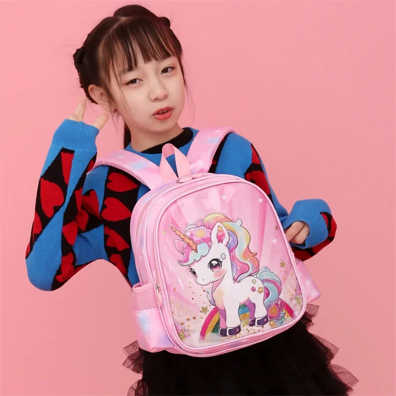 Cartoon Waterproof Children's Bookbags Cute Unicorn Mermaid Girl Backpack New Design School Bag_voghion.com