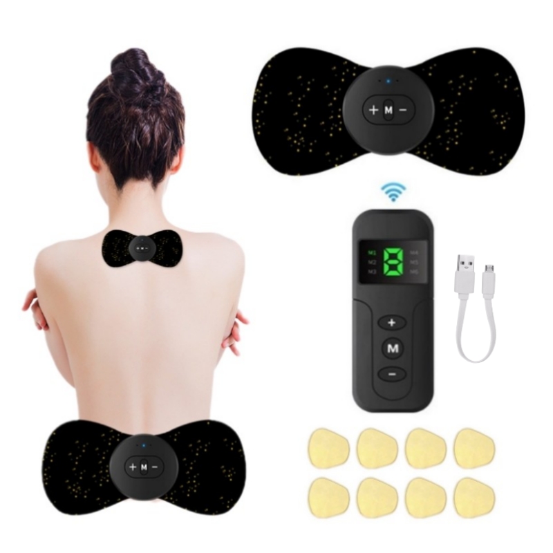 EMS Wireless Remote Control Cervical Massage Stimulator Portatile USB Elettrico Collo Schiena Massaggiatore Muscolare Sollievo Dal Dolore_voghion.com