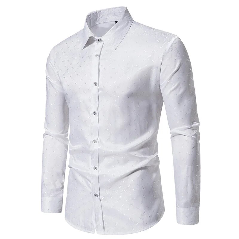 Neu Herren Langarm Button-Down-Hemden mit regulärer Passform, knitterfreies Freizeithemd mit Kragen_voghion.com