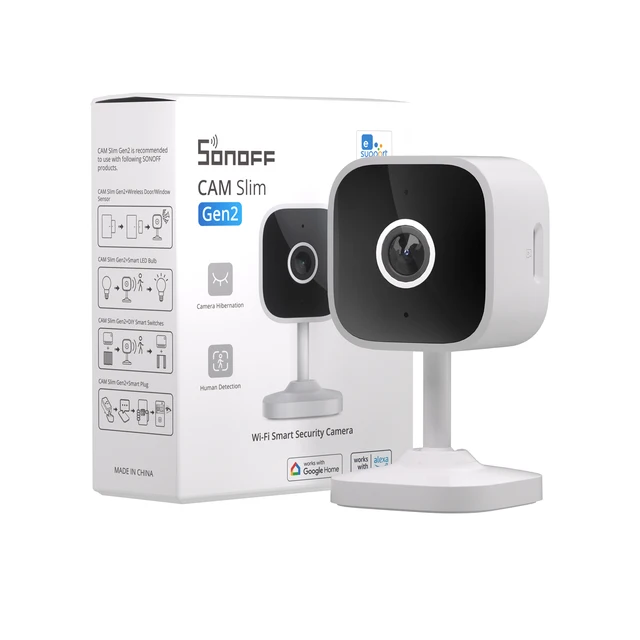 SONOFF CAM Slim Gen2 Smrt Home Security 1080HD Humn Detection Cmer Hiberntion Two-wy Audio Control vi Google_voghion.com