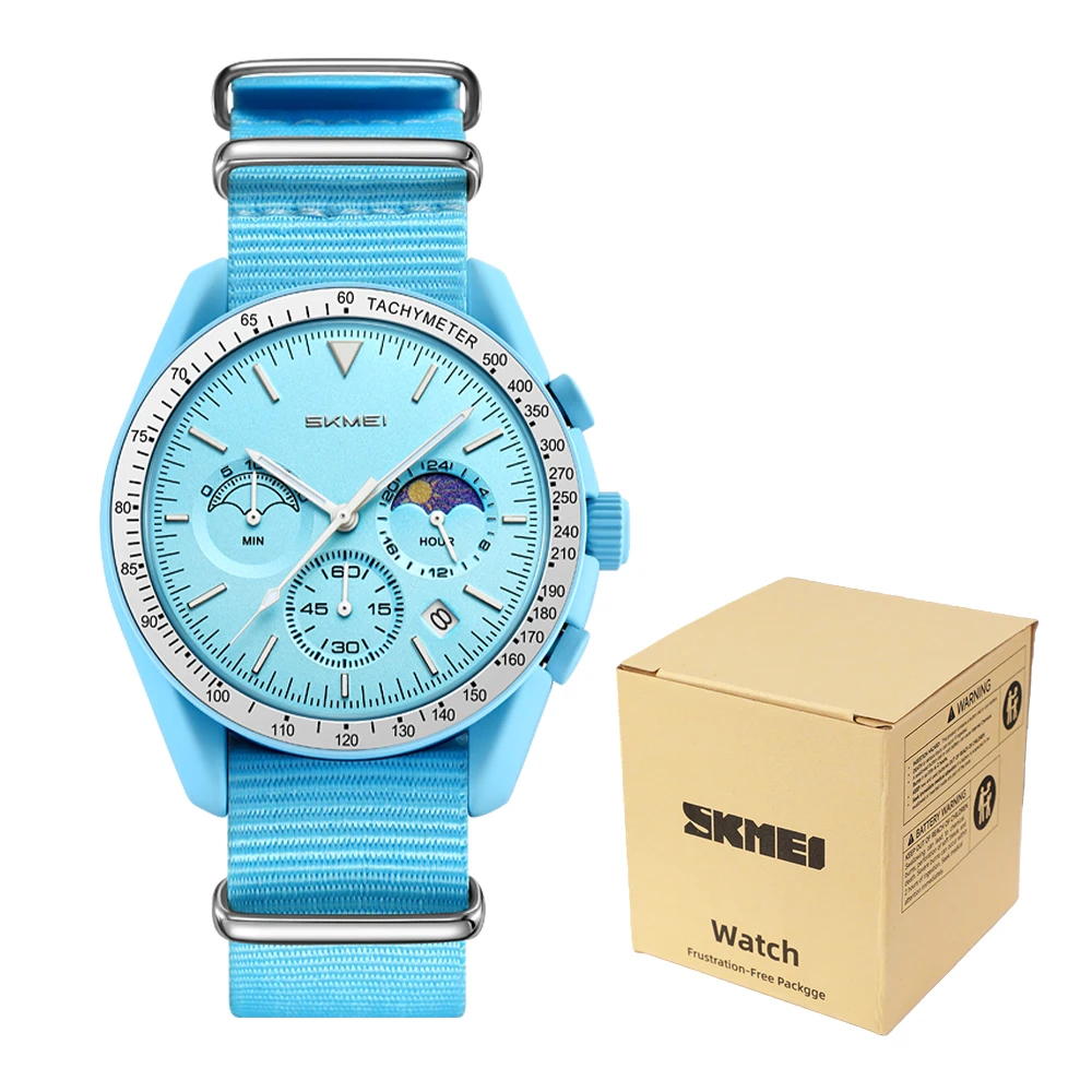 Herren Chronograph Quarzuhr Mit Mond- Und Sonnenanzeige_voghion.com