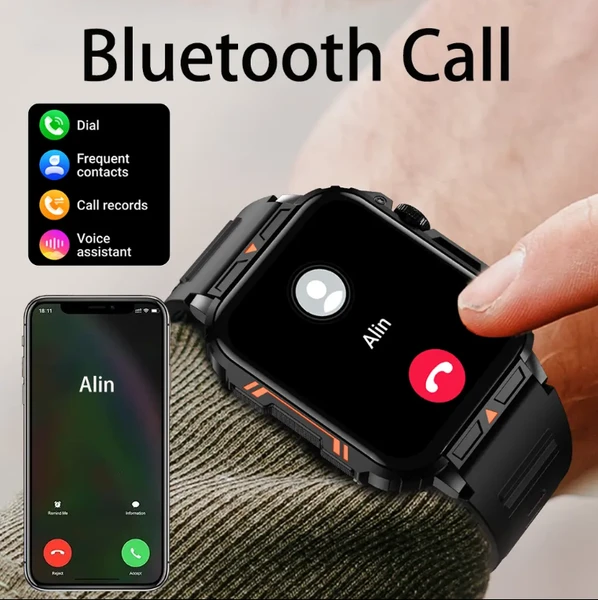 L81 Outdoor Sports Square Smartwatch Answer Call Big Battery Fitness Tracker Waterproof Smartwatch Men For IOS Android_voghion.com