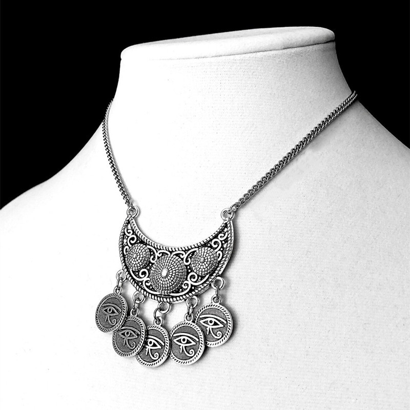 Necklaces Gothic Eye of Horus necklace Egyptian jewelry_voghion.com