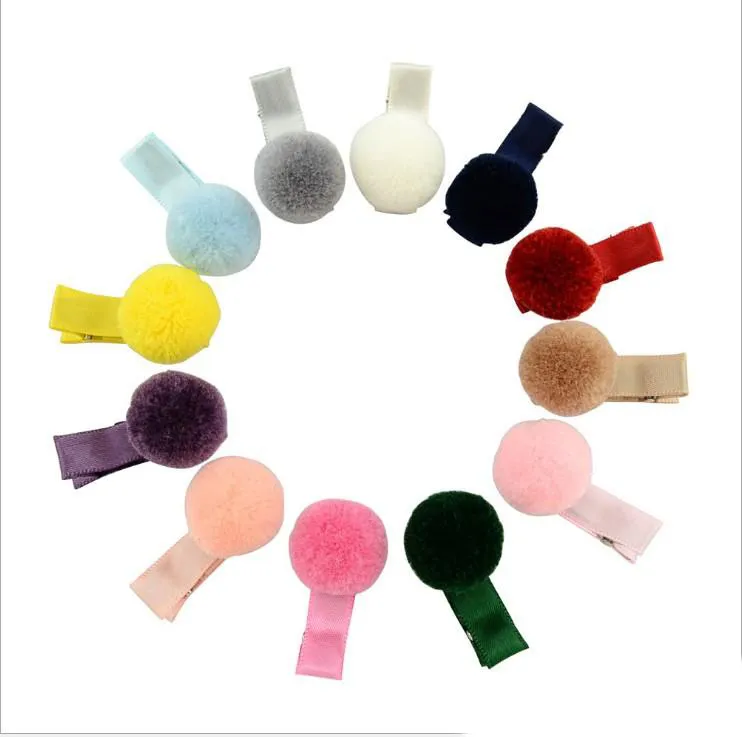 Filles Style Coréen Ins Jolies Épingles À Cheveux De Fête Enfants Couleur Bonbon Boule De Fourrure Kawayi Clips Tout-Petits Accessoires De Cheveux_voghion.com