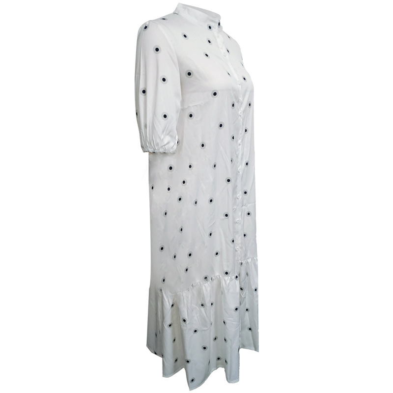 Robe ample imprimée à manches courtes pour femme, idéale pour Noël, Thanksgiving, Halloween, la Saint-Valentin, collection printemps-automne 2025_voghion.com