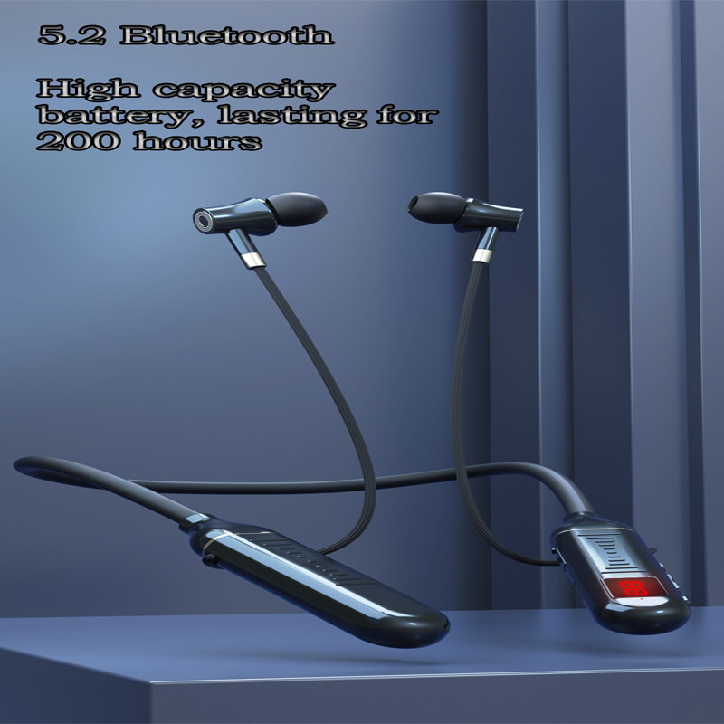 Wireless Headset Yltra Long Standby Neck Hook Earphones Bluetooth 5.2 Memory Neck Hook Sports Earphones Music Game Headphones_voghion.com