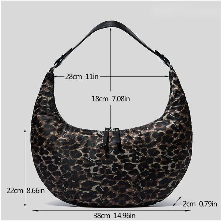 Borsa a spalla hobo donna stampa leopardata borsa a sacca chic_voghion.com