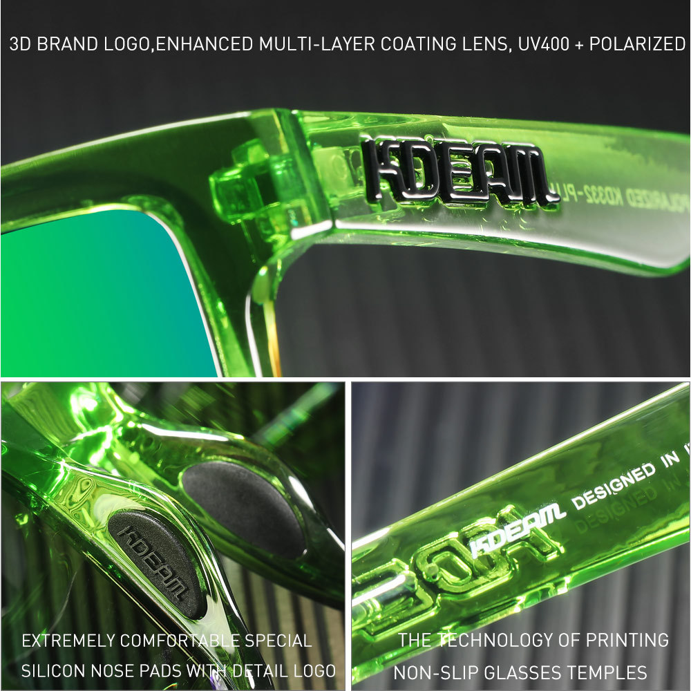 KD332 Occhiali da sole da esterno di alta qualità con montatura quadrata polarizzata oversize, versione aggiornata, 332PLUS_voghion.com