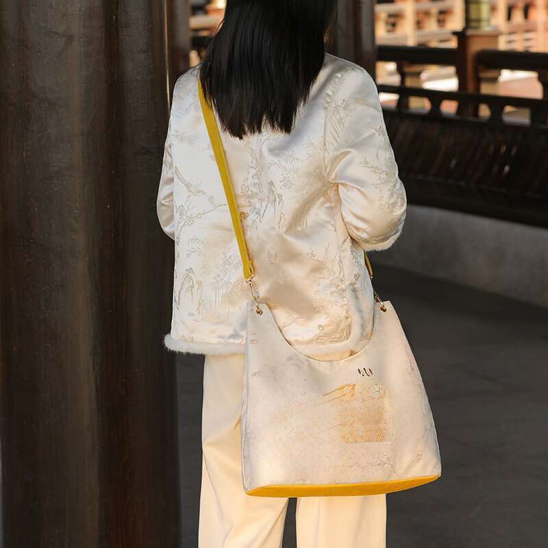 Borsa a mezzaluna da donna borsa a tracolla in tela capiente_voghion.com