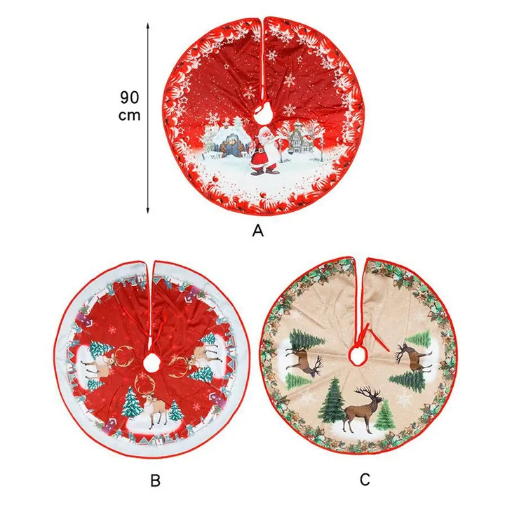 Christmas Tree Skirt Ornament 39 Inch Diameter Christmas Tree Bottom Decoration Christmas Tree Skirt_voghion.com