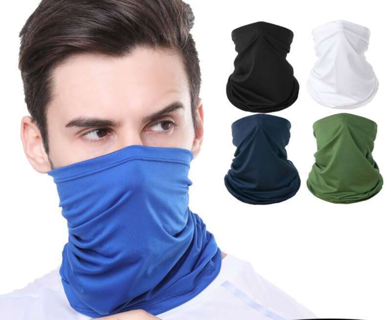 Αντηλιακό Ice Silk για Άνδρες και Γυναίκες, Προστασία από τον άνεμο και τον λαιμό με υπεριώδη ακτινοβολία, Αθλητική ποδηλασία, Μάσκα προστασίας από τον ήλιο, Μαγικό μαντήλι για το κεφάλι_voghion.com
