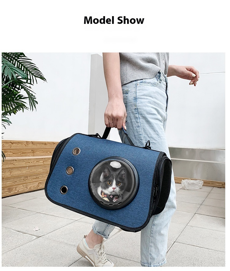Katzentasche, neue zusammenklappbare tragbare Rauapsel-Haustiertasche aus Oxford-Stoff für den Außenbereich, tragbarer,_voghion.com