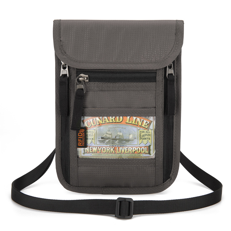 Coin Purses & Holders New travel passport bag neck hanging multifunctional ID bag splash proof passport holder RFID ID bag_voghion.com