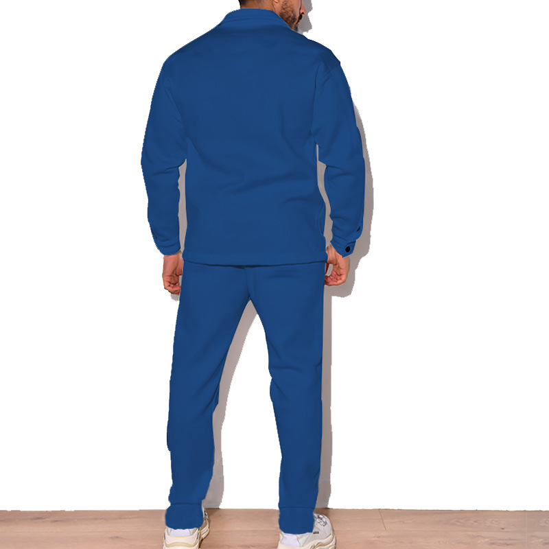 2024 Große Mode Trendy Herren Herbst Knopf Wildleder Casual Jacke Hose 2 Stück Set_voghion.com