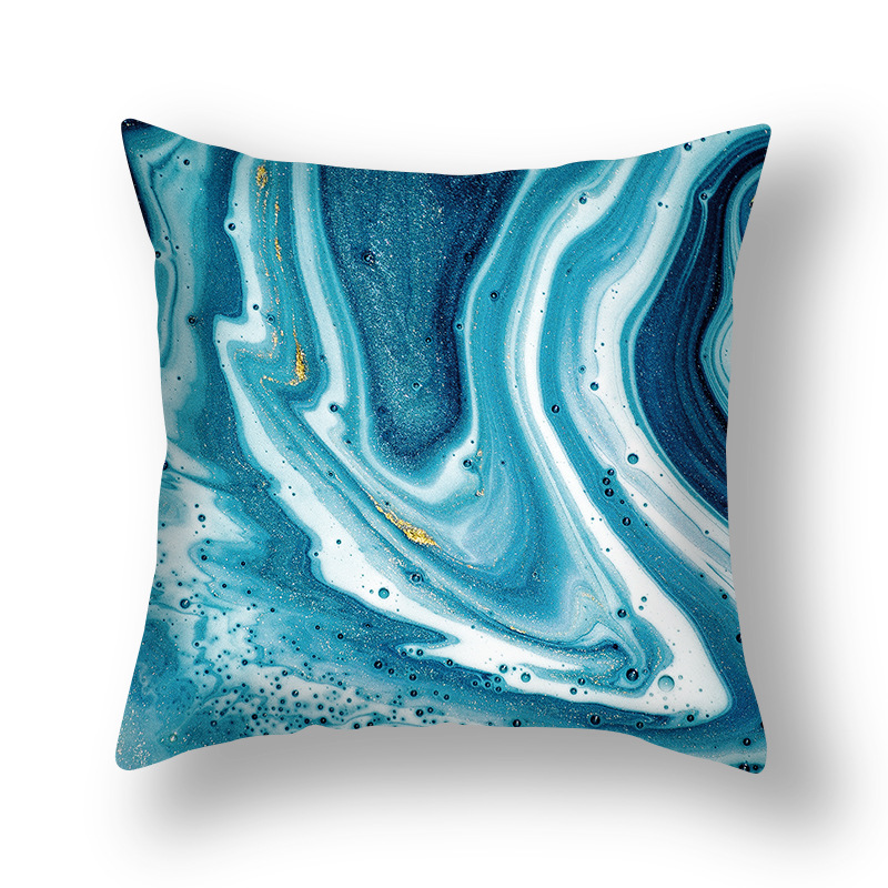 Nuovo cuscino astratto nordico oro verde dorato federa modello inchiostro divano soggiorno comodino_voghion.com