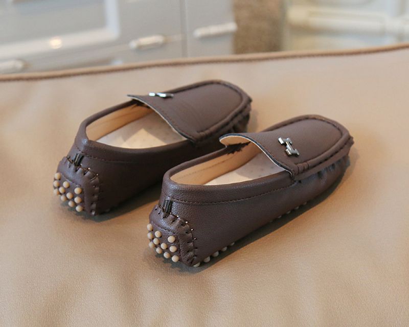 Mocasini sport pentru copii, stil britanic, din piele, 2024, primăvară și toamnă, cu vârf mediu și talpă moale, stil britanic_voghion.com